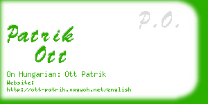 patrik ott business card